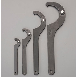 22 to 155 mm, 4-Piece Universal Hook Wrench Set (Pin Type)