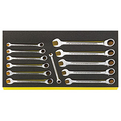 12-Piece Set, Combination Wrench (Ratchet Type) 