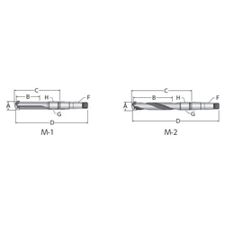 Throw-Away Drill, 1/1.5 Series Holder, Morse Taper Shank (24015H-003M) 
