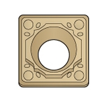 Square 90°, Positive, with Hole SCMT "Finishing to Semi-Finishing" (SCMT09T308HQ-CA525) 