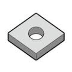 Turning Insert Diamond 80°, Negative, with Hole, CNGG1204○○R/L-25R "for Intermediate to Rough Cutting" 