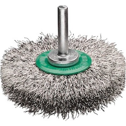 Wheel Brush With Shaft (Shaft Diameter 6 mm) Stainless Steel Wire 