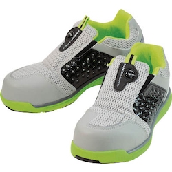 Ventilated Lightweight Pro Sneakers Mandom Safety Light (slip-on type) Lime / Gray