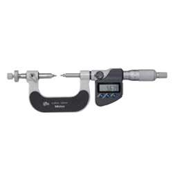 Gear Tooth Micrometer Series 324, 124 — Interchangeable Ball Anvil / Spindle Tip Type (324-353-30) 