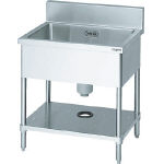 Single tank sink SUS430 (Drainage trap with large 180 mm garbage basket and drain hose)
