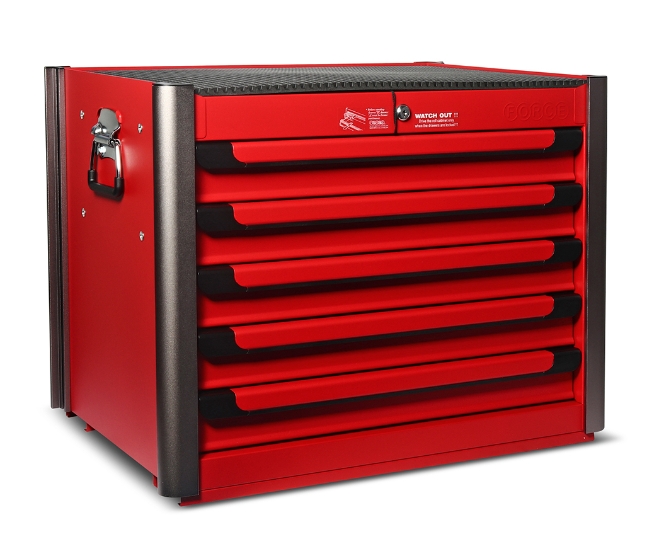 Red 5 Drawer Tool Box With Tool 247 Pcs.
