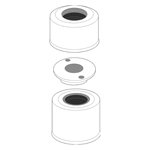 J Type Tin Bearing Nut (SKT/MDSK GH Handle Compatible) (MDSKN-16BJ) 