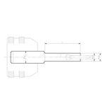 Center drill holder (for multi-lock milling chuck) (NCD32-6-150) 