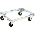 Extending Container Cart Dolly, Model DLF, Rubber Caster Specification (DLF-7535)