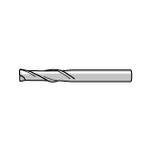 SED2L Long Square End Mill, 2-Flute, Non-Coated (SED2L030) 