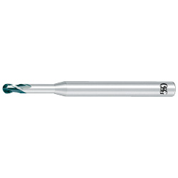 Long Neck Ball Type, 2-Flute for Copper /Aluminum Alloy / Plastic CRN-LN-EBD (CRN-LN-EBD-R1X10) 