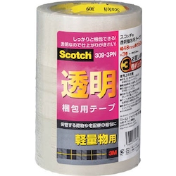Scotch® Transparent Packing-Use Tape 309 Series (Light Item-Use) 3 Rolls