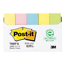 Post-it Tabs Recycled Paper, Standard Colors (700RP-R) 