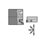 CORO-TURN SL, Edge Grooving Blade for CoroCut 1/2 (570-40R123H18B064A) 