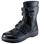 2-layer urethane anti-slip lightweight safety shoes 7538 black