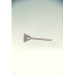 Cup Brush With Miniature Stainless Steel Shaft, Outer Diameter (mm): 13, Wire Diameter (mm): 0.1 (MC-213) 