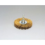 Quick steel wire, plated wire wheel brush (yellow strands)