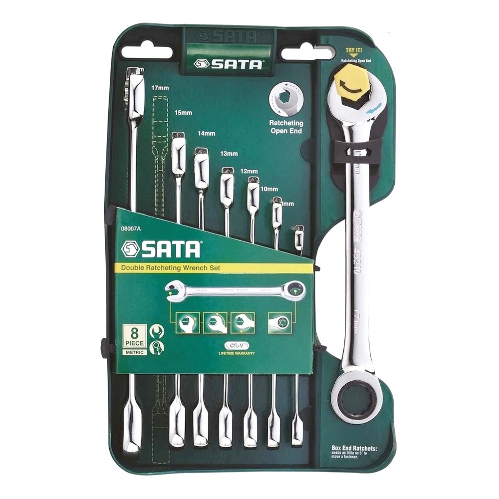 Sata Combination Double Ratcheting Wrench