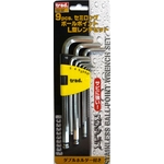 Semi-Long Ball Point L Type Wrench Set (9 Pieces)