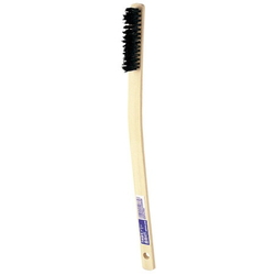 Takegara Hog Bristle Brush, Curved Handle, 4 Rows of Bristles