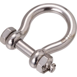 Bow Bolted Pin Shackle Stainless Steel Operating Load (kN) 1.72–3.72 (TOBS-6)