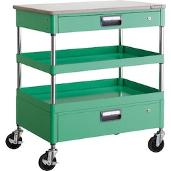 Phoenix Wagon (Noise Suppression Type with Thin Single-Level/Single-Level Drawers and Countertop) Height 899 mm (PEW-962VZT-YG)
