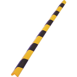 Safety Cushion (L-Shaped, Oil Surface Adhesive Specification), Yellow and Black Stripe Pattern (TAC-100YS)