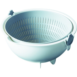 Bowl Integrated Strainer Spin Wheel Colander Round (SWCL-GY)