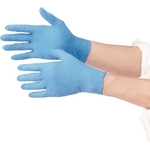 Nitrile Rubber Gloves, Disposable Ultra-Thin Gloves, Nitrile, With Powder, 10-Piece Set, 100-Piece Set, Blue (TGL-725N10PM)