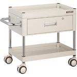 "Falcon Wagon" Filing Trolley (Urethane Double-Caster Specification / with 1 Deep Drawer) (FAW-973VD-W)