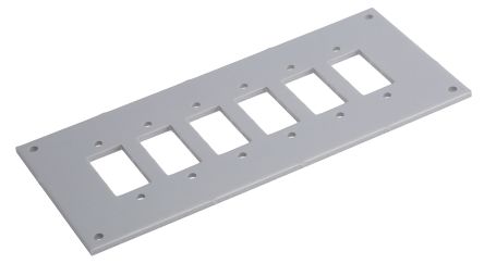 Anodised Aluminium Faceplates for standard and miniature sockets with mounting brackets