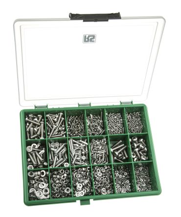 3168 piece Stainless Steel Screw/Bolt Kit, M2, M2.5, M3, M4, M5, M6