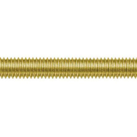 RS PRO Plain Brass Threaded Rod, M5, 1m