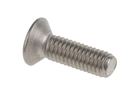 RS PRO, Pozidriv Countersunk A4 316 Stainless Steel, Machine Screw DIN 965, M3x10mmx0.394in