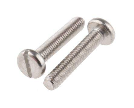 RS PRO, Slot Pan A4 316 Stainless Steel, Machine Screw DIN 85, M3x16mm