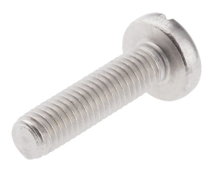 RS PRO, Slot Pan A4 316 Stainless Steel, Machine Screw DIN 85, M5x20mm