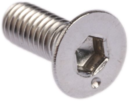 RS PRO Plain Stainless Steel Hex Socket Countersunk Screw, DIN 7991 M3 x 8mm