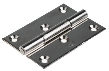 RS PRO Stainless Steel Piano Style Hinge, Screw Fixing 70mm x 50mm x 2mm