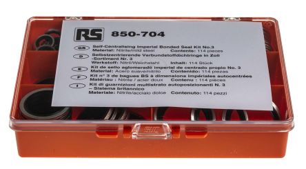 RS PRO BSP Self-Centring Imperial Kit Nitrile, Kit Contents 114 Pieces