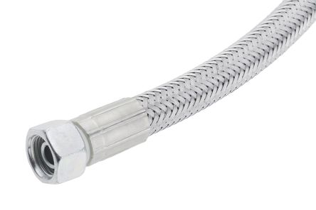 RS PRO 1000mm Galvanized Steel Wire Hydraulic Hose Assembly, 140bar Max Pressure