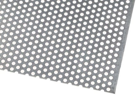 RS PRO Aluminium Perforated Metal Sheet, 500mm L, 500mm W, 0.6mm Thickness