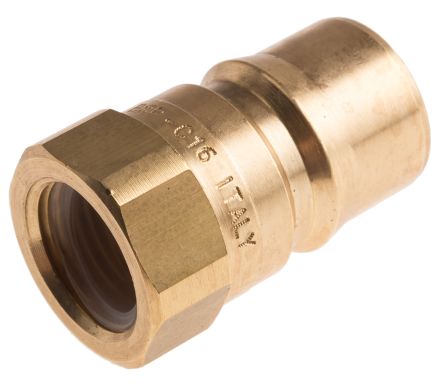 RS PRO Brass Male Hydraulic Quick Connect Coupling, BSP 1/2 Male