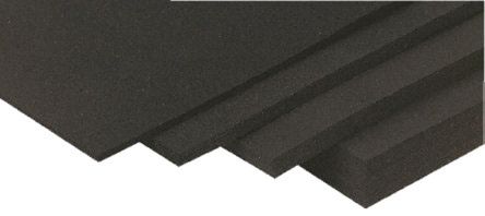RS PRO Black Rubber Sheet, 1.2m x 1.2m x 1.5mm