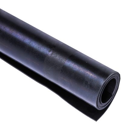 RS PRO Black Rubber Sheet, 1m x 600mm x 1.5mm, Neoprene 