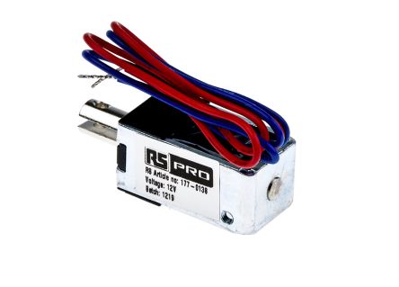RS PRO Linear Solenoid, 12 V, 16 x 14 x 30 mm