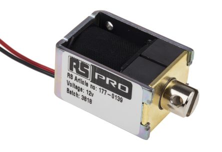 RS PRO Linear Solenoid, 12 V, 26 x 20 x 36.8 mm