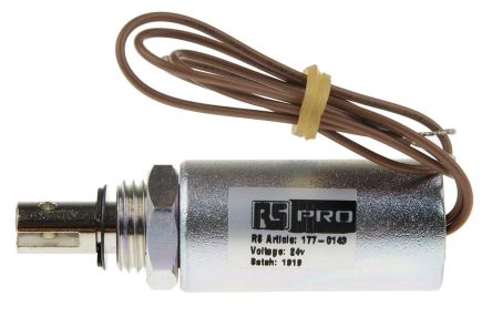 RS PRO Linear Solenoid, 24 V, Closed Power Continuous of 70W