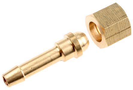 RS PRO Hose Connector Hose Tail Adaptor, BSP 1/4in 1/4in ID