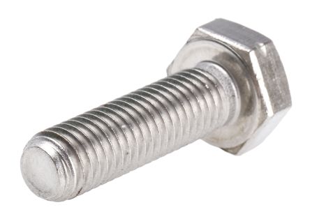 RS PRO Plain Stainless Steel Hex, Hex Bolt, M10 x 35mm