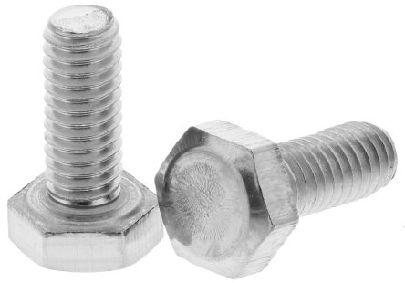 RS PRO Plain Stainless Steel Hex, Hex Bolt, M4 x 10mm
